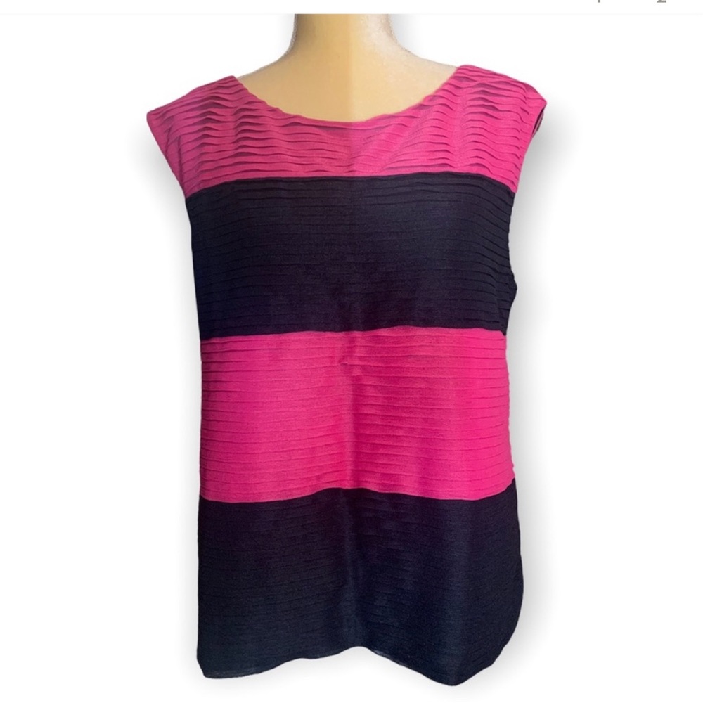 🍀Ann Taylor Blue and pink shutter pleated